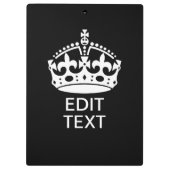 Het gepersonaliseerde KEEP KROEPEN KRONT geeft Tek Klembord (Achterkant)