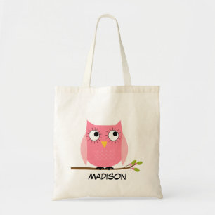Het gepersonaliseerde kinder Roze Canvas tas van