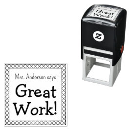 Het gepersonaliseerde klaslokaal van de leraar gew  zelfinktende stempel