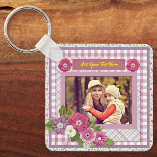 Het gepersonaliseerde Lijst van het Afbeelding met Sleutelhanger (Voorkant)