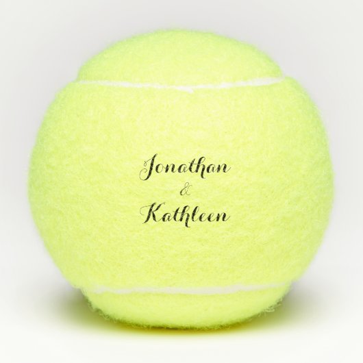 Het gepersonaliseerde Manuscript van de Namen van  Tennisballen (Voorkant)
