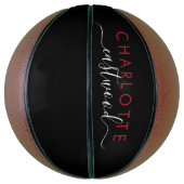 Het gepersonaliseerde Manuscript van het Meisje Mo Basketbal (Verticaal)