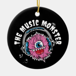 Het gepersonaliseerde muziekmonsterornament keramisch ornament