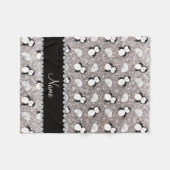 Het gepersonaliseerde naamzilver schittert fleece deken (Voorkant (Horizontaal))