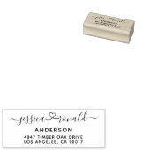 Het gepersonaliseerde Nieuwe Adres van het Manuscr Rubberstempel (Gestempeld)