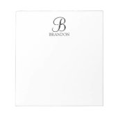 Het gepersonaliseerde Notitieblok van het Monogram (Voorkant)
