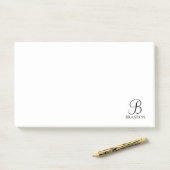 Het gepersonaliseerde Notitieblok van het Monogram Post-it® Notes (Op bureau)