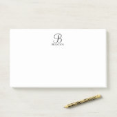 Het gepersonaliseerde Notitieblok van het Monogram Post-it® Notes (Op bureau)