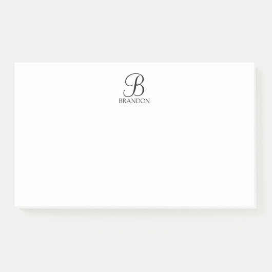 Het gepersonaliseerde Notitieblok van het Monogram Post-it® Notes (Voorkant)