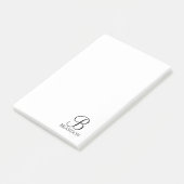 Het gepersonaliseerde Notitieblok van het Monogram Post-it® Notes (Schuin)