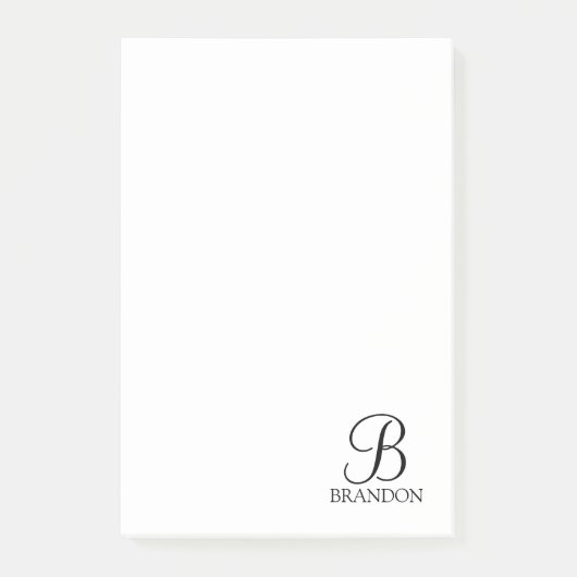 Het gepersonaliseerde Notitieblok van het Monogram Post-it® Notes (Voorkant)