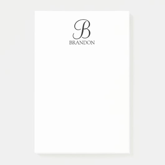 Het gepersonaliseerde Notitieblok van het Monogram Post-it® Notes (Voorkant)