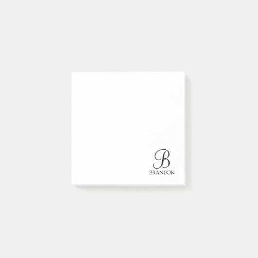 Het gepersonaliseerde Notitieblok van het Monogram Post-it® Notes (Voorkant)