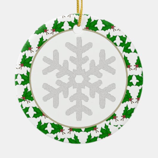 Het gepersonaliseerde Ornament van de Sneeuwvlok (Voorkant)
