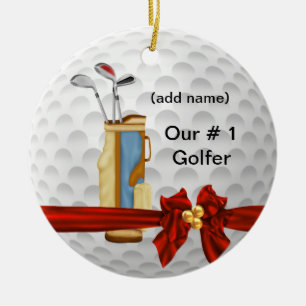 Het Gepersonaliseerde Ornament van KERSTMIS GOLF