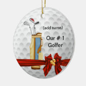 Het Gepersonaliseerde Ornament van KERSTMIS GOLF (Links)