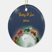 Het gepersonaliseerde Ornament van Kerstmis van de (Links)