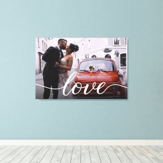 Het gepersonaliseerde Passen getrouwd Weddenschap Canvas Afdruk (Insitu (Houten vloer))