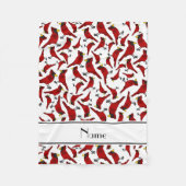 Het gepersonaliseerde patroon van naam witte fleece deken (Voorkant)