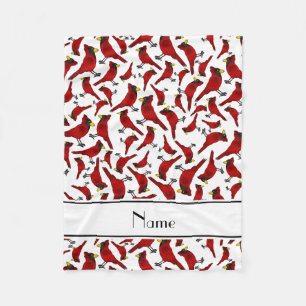 Het gepersonaliseerde patroon van naam witte fleece deken