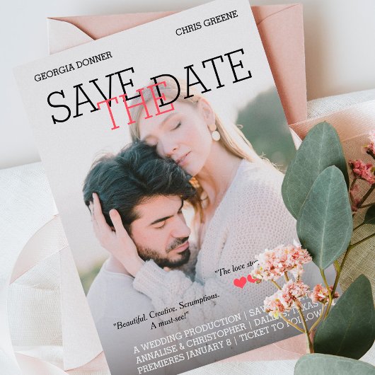 Het gepersonaliseerde Poster van de Film sparen de Save The Date