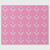 Het gepersonaliseerde roze verpakkende document cadeaupapier (Vlak)