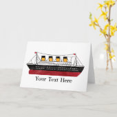 Het gepersonaliseerde Stoomschip van de Passagier Kaart (Gele Bloem)