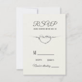 Het gepersonaliseerde Stropdas RSVP de Knot kaart (Voorkant)