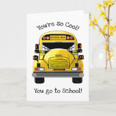 Het Gepersonaliseerde Wenskaart van de school Bus Kaart (Gele Bloem)