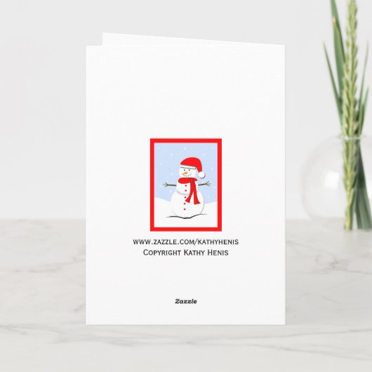 Het Gepersonaliseerde Wenskaart van Kerstmis van Feestdagen Kaart (Achterkant)