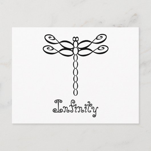 Het gepersonaliseerde zwarte ontwerp van de Libel Briefkaart (Voorkant)