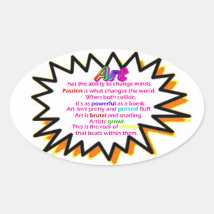 het geraas van de verandering ovale sticker