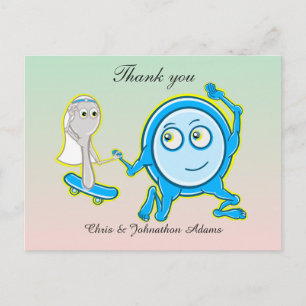 Het gerecht liep weg met de lepel bruiloft dank je briefkaart