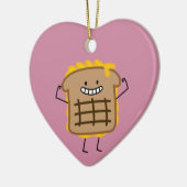 Het geroosterde Geroosterde Brood van de Sandwich Keramisch Ornament (Links)