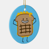 Het geroosterde Geroosterde Brood van de Sandwich Keramisch Ornament (Rechts)