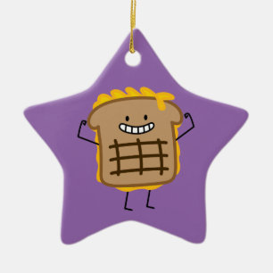 Het geroosterde Geroosterde Brood van de Sandwich Keramisch Ornament