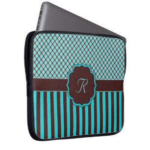 Het Geruite Schotse wollen stof van het monogram Laptop Sleeve