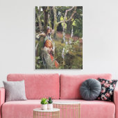 Het gescande hout (olie op doek) canvas afdruk (Insitu (Woonkamer))