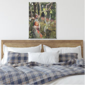 Het gescande hout (olie op doek) canvas afdruk (Insitu (Slaapkamer))
