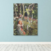 Het gescande hout (olie op doek) canvas afdruk (Insitu (Houten vloer))