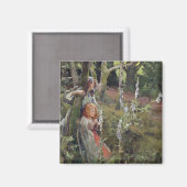 Het gescande hout (olie op doek) magneet (Voorkant / Achterkant)