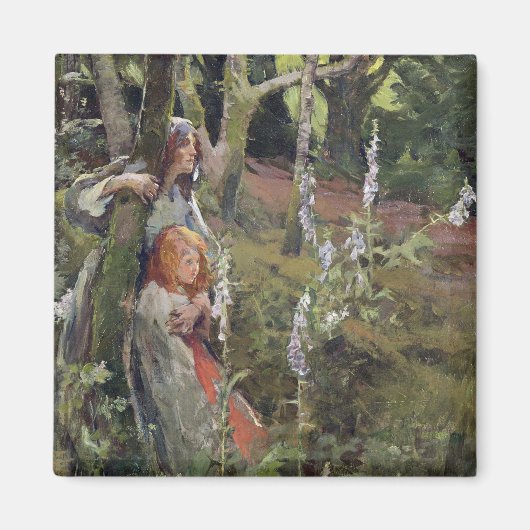 Het gescande hout (olie op doek) magneet (Voorkant)