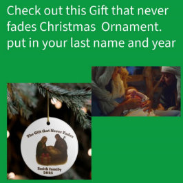 Het geschenk dat nooit vervaagt Kerstmis Keramisch Ornament