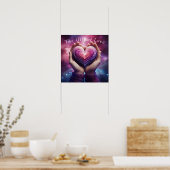 Het geschenk van de liefde (Galaxy) Poster (Keuken)