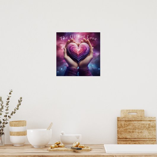 Het geschenk van de liefde (Galaxy) Poster (Keuken)