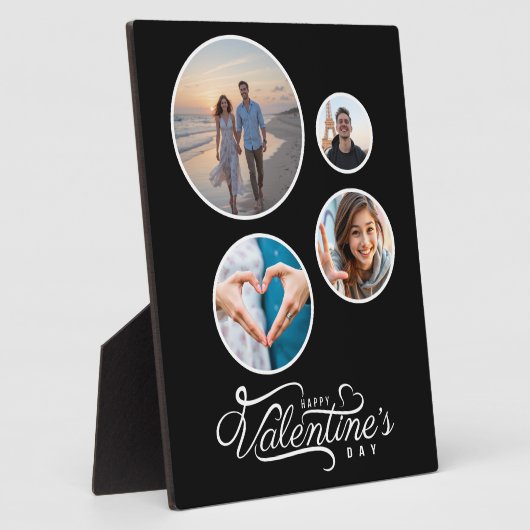 Het geschenk van de moderne zwarte fotocollage-Val Fotoplaat (Zijkant)