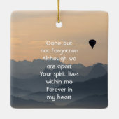 Het Geschenk van een Herdenkingsballon Keramisch Ornament (Achterkant)