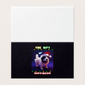 Het Geschenk Van Geluk Puppy 25 December Kerstmis Kaart (Buitenkant ongevouwen)