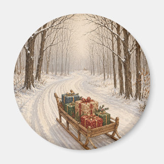 Het geschenk van het winterhout magneet