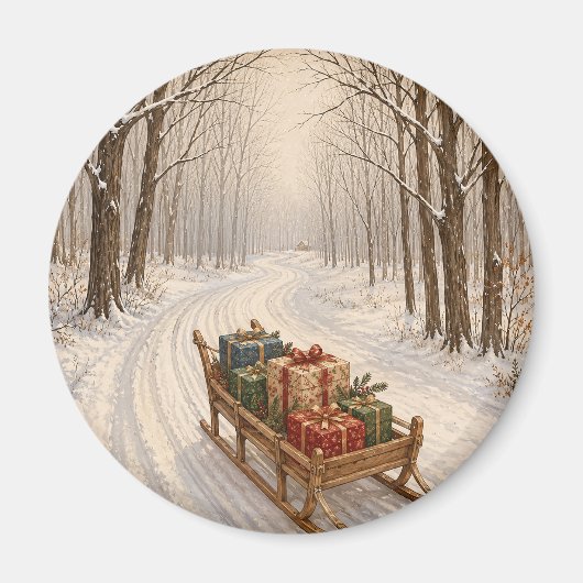 Het geschenk van het winterhout magneet (Voorkant)